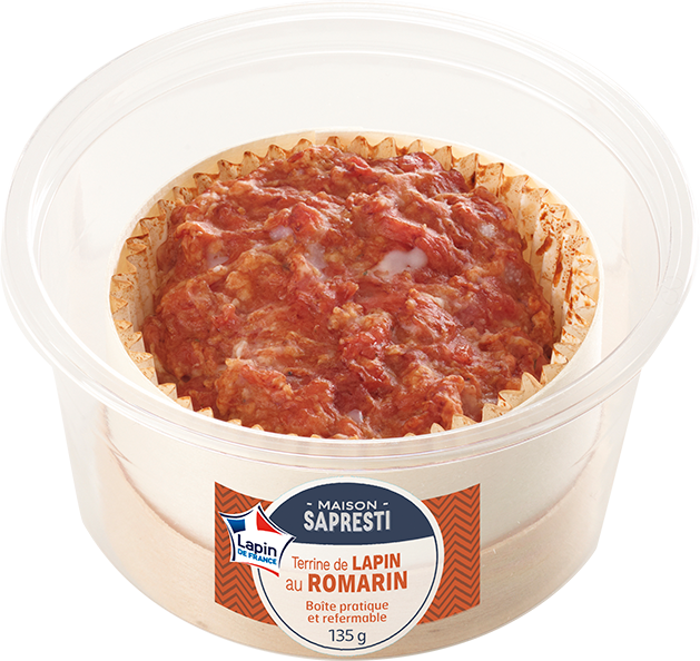 Terrine de lapin au romarin le paté gastronomique de Sapresti Traiteur